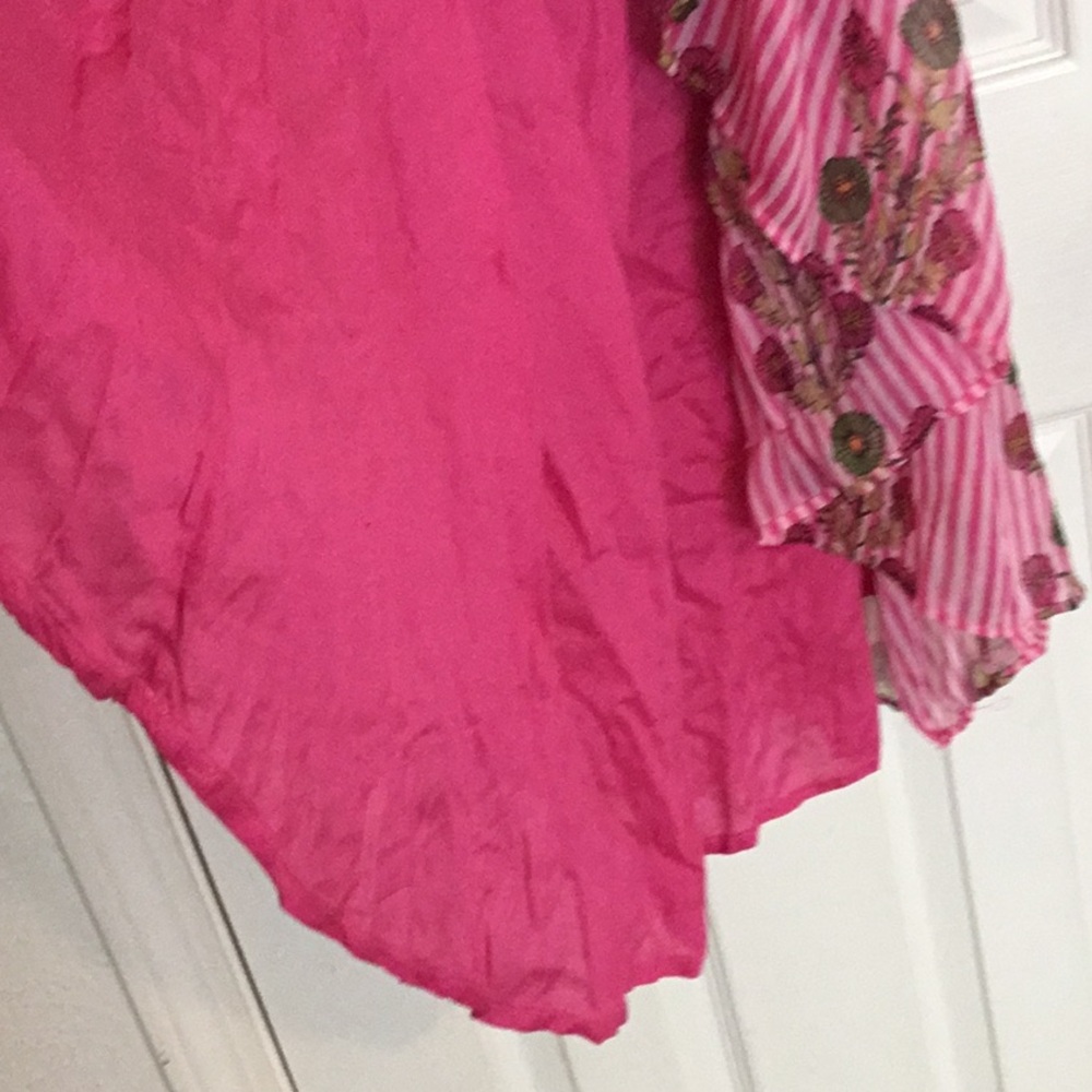 NWT Free People Pink Floral Alejandra Tiered Sundress - Picture 10 of 16